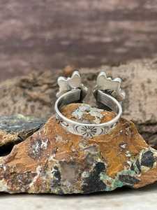 Heart Collection Kingman Turquoise <b>Adjustable</b> <b>Ring</b> Handmade Sterling Silver Southwestern Boho Statement Jewelry Artisan Gift - Product Image 2