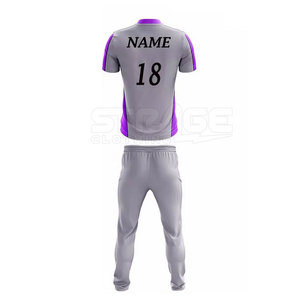 Hot Selling Best Design <b>Customized</b> Logo Printing Breathable Polyester Team Sports Wear Cricket Uniform in Different Colors - Product Image 3
