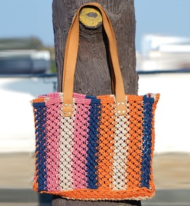 Sac fourre-tout en jute au crochet pour femme, style bohème, pour l'été et la plage, à ouverture supérieure, porté épaule, grande capacité, usage quotidien - Product Image 1