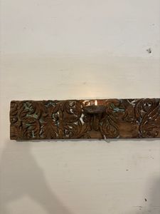 Vintage Teak Wood <b>Panel</b> Midcentury Modern Fine Embossed Carving Paradise Handicrafts Home Office Wall Hanging Outdoor Furniture - Product Image 4