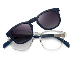 S33101 Nuevas Gafas de Sol Plegables Magnéticas con Clip, Polarizadas, con Logotipo Personalizado, Marco Redondo TR90, Unisex, Lentes de Sol 2025 - Product Image 4