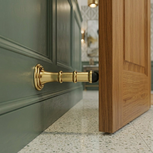 ชุดอุปกรณ์ประตูทองเหลืองแท้สุดหรู ดีไซน์โบราณ |   ตัวกันกระแทกประตู, ตัวล็อคประตูสำหรับเด็ก, ตะขอ และชุดอุปกรณ์ประตูแบบหนาพิเศษ - Product Image 4