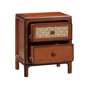 Nouvelle marque Layton Table de chevet en bois 2 tiroirs Meubles de chambre à coucher Ensemble de chambre à coucher Emballage en carton du fournisseur direct vietnamien - Product Image 4