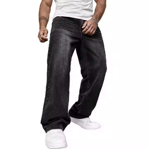 New High Quality Customize Acid Wash Denim <b>Jeans</b> <b>Men</b> Loose Casual <b>Jeans</b> for <b>Men</b> Light Colored Printed Styles Regular Knitted - Product Image 1