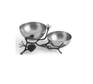 Tazón para Servir de Acero Inoxidable 304 con Borde Ondulado y Diseño de Ramas, para Decoración de Mesa en Hoteles y Bodas - Product Image 2
