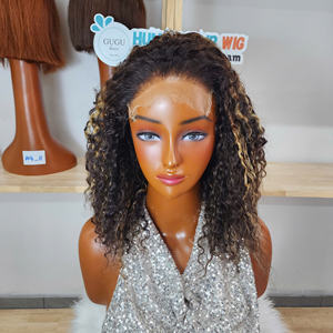 Perruques 100% Cheveux Humains Vietnamiens Bruts Bouclés Birmans avec Dentelle Frontale HD, Extensions Double Drawn en Style Ondulé Profond et Lisse - Product Image 1