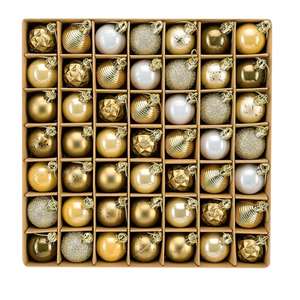 Mini Adornos Navideños de Cobre Dorado, Elegantes Decoraciones Metálicas para Árboles de Navidad, Regalo Festivo para el Hogar - Product Image 1