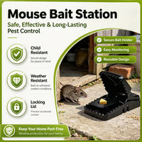 Pièges à souris d'extérieur noirs de qualité supérieure pour la vente en gros, boîtes d'appât pour rats