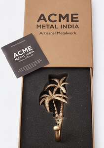 Palm Tree Design Handcrafted Vintage Wall <b>Hooks</b> in Durable Metal with Eco-Friendly Finish <b>For</b> Towels and Door <b>Hanging</b> Display - Product Image 6