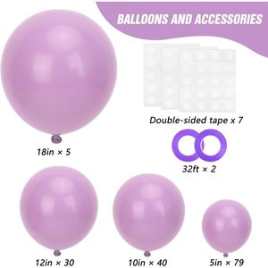 154pcs Dusty Purple <b>Balloons</b> in Different Sizes 18 12 10 <b>5</b> Inch Lavender Boho Neutral Party <b>Balloon</b> - Product Image 3