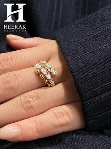 Luxury Pear Shape Lab Grown Diamond Open Wrap Designer <b>Fine</b> <b>ring</b> for Women - Product Image 3