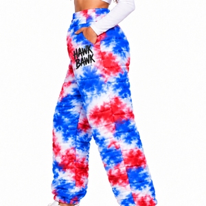 <b>Women's</b> Puffer Pants Lifestyle Winterwear Quilted Design Casual Drawstring Waist Elastic Loose Fit Full Length <b>Winter</b> <b>Trousers</b> - Product Image 3