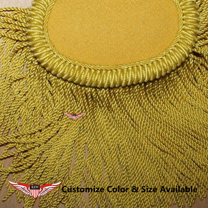 KEW - Elegante Epaulette de Hombro Personalizable, Estilo Vintage, Bordado y Trenzado en Amarillo Claro, Ecológico - Product Image 2