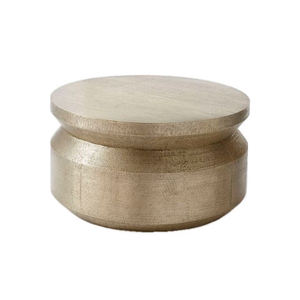 Mesa de centro de metal con acabado plateado y diseño martillado, nueva, para uso decorativo en el hogar, sala de estar, villas. - Product Image 1