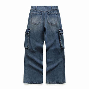 Pantalon cargo pour homme, délavé, taille haute, plusieurs poches, style workwear, respirant, poids moyen - Product Image 6