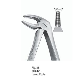 Pinzas de Extracción Dental Vitra Fig. 33 |   Raíces Inferiores |   Acero Inoxidable |   Certificado CE - Product Image 1