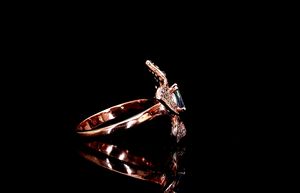 Anillo Floral de Oro 14k con Zafiro Azul Cultivado en Laboratorio y Diamantes, Inspirado en la Naturaleza, Anillo de Compromiso con Racimo de Flores, Joyería de Boda al por Mayor - Product Image 2