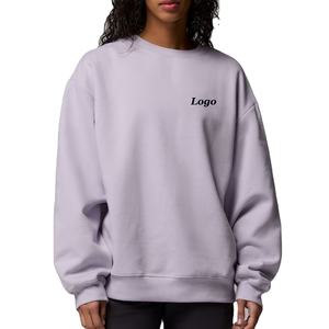 Sweat-shirt à col rond uni pour femmes avec manches longues, design de haute qualité pour les acheteurs en gros avec logo personnalisé, design 2026 - Product Image 1