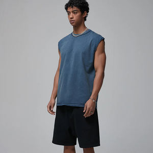 Conjunto Deportivo para Hombre de Alta Calidad, Camiseta sin Mangas Transpirable 100% Algodón, Pantalones Cortos, Ropa Deportiva al por Mayor, Camisetas Deportivas - Product Image 4