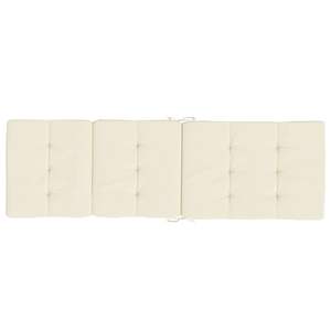 Juego de 2 Cojines para Silla de Jardín de Tela Oxford Crema, Cojines de Espuma y Fibra para Exteriores - Product Image 5