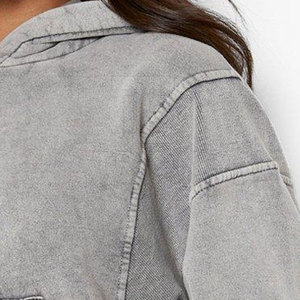Sudaderas con capucha de estilo urbano para mujer, con lavado ácido, informales, de color personalizado, las mejores en oferta online. - Product Image 4