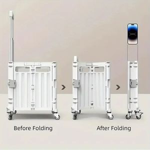 Chariot utilitaire pliable robuste chariot de Camping en plein air pliable de grande capacité stockage portatif de roulement pour la plage - Product Image 5