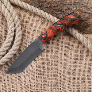 <b>Acid</b> Etch 12c27 Steel Fixed Blade <b>Drop</b> Point Skinner Knife Industrial Grade Resin Handle Custom OEM Hunting Knives - Product Image 4