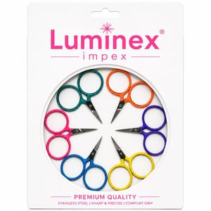 Mini Tijeras de Bordado Luminex Impex, Cortahilos de Precisión, Tijeras para Manualidades con Mango de Color Luminex Impex, Tijeras de Acero Inoxidable Luminex Impex - Product Image 3