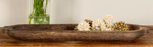 Bandeja de Madera Estilo Artesanal Moderno con Soporte de Madera Maciza y Centro de Mesa con Pintura de Ángel Ecológica para Mesa del Hogar - Product Image 5