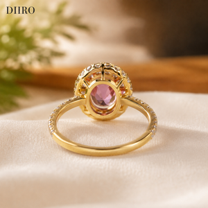 14K Gold Plated Luxury Silver <b>Engagement</b> Wedding <b>Ring</b> with <b>Moissanite</b> Gemstone for Parties and Anniversaries - Product Image 6
