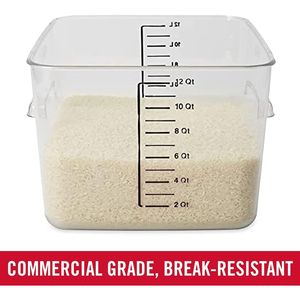 Contenitore Quadrato per Alimenti da 12 Quarti, Prodotto Salvaspazio per Uso Commerciale - Product Image 2