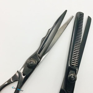 Ciseaux de coiffure professionnels en acier inoxydable japonais Black Plasma, lame tranchante - Product Image 3