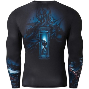 Camiseta de Compresión Deportiva Unisex Personalizada con Gráficos 3D, Manga Larga, Secado Rápido, Transpirable, Spandex/Poliéster 220g, Sublimación - Product Image 2