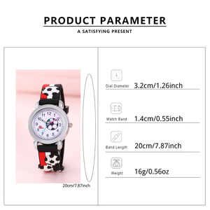 3D Embossed Striped Silicone Strap <b>Football</b> Pattern Children <b>Watch</b> Cute Elementary School Student Gift <b>Watch</b> - Product Image 6