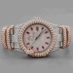 Reloj Automático Mecánico Seiko con Cristal de Zafiro, Diamantes, Acero Inoxidable de Dos Tonos, Estilo Hip Hop, Resistente al Agua 10 Bar - Product Image 1