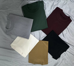 2025 T-shirt à col rond blanc uni 100% coton personnalisé de qualité supérieure pour hommes - Product Image 1