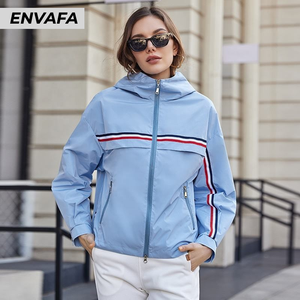 Chaqueta Cortavientos de Alta Calidad al por Mayor, Chaqueta Bomber de Color Sólido para Mujer, Chaqueta Cortavientos con Logotipo Personalizado - Product Image 1