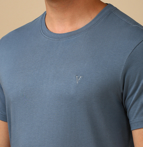 Camiseta de algodón lisa para hombre, corte regular, logotipo personalizado OEM, suave, transpirable, informal, de manga corta, para uso diario en verano - Product Image 3