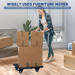 Heavy Duty Metal <b>Platform</b> <b>Trolley</b> Four-Wheel Industrial Cart Lockable Stackable Powder Coated OEM Vietnam ADONG A32 - Product Image 2