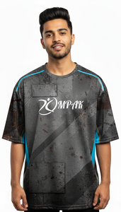 เสื้อยืดโอเวอร์ไซส์ผู้ชาย พิมพ์ลายแบบซับลิเมชั่น สไตล์ลำลอง สตรีทแวร์ แฟชั่นแนวเมือง - Product Image 2