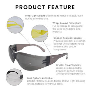 ANSI Z87+ Certified frameless light weight protective eyewear for heavy industrial - Product Image 3