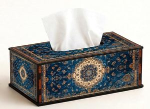 Decorative Wooden Tissue Box Cover Persian Pattern Tissue Holder Desktop Napkin <b>Case</b> for Living Room Hotel Aqudus Saleem Model - Product Image 1