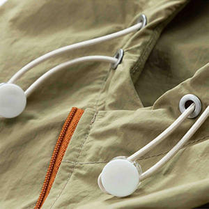 Veste coupe-vent unisexe à capuche en nylon 2026, personnalisable, légère, respirante, grande taille, fermeture éclair, imperméable, avec lettres sur le devant - Product Image 4