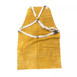 Tablier en cuir de vachette pleine fleur épais avec poches, résistant à l'abrasion, pour la construction, la lutte contre les incendies et les soudeurs (BBW) - Product Image 3