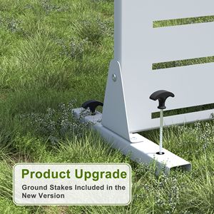 Blanc Galvanisé 72 \ "H X 47 \" W Extérieur Intérieur Autoportant Diviseur Patio Balcon Jardin Décoratif Arrangements Saisonniers - Product Image 6