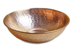 Bol de service portable en cuivre pur, design contemporain Meena, GLOSSY TOUCH ART - Product Image 6