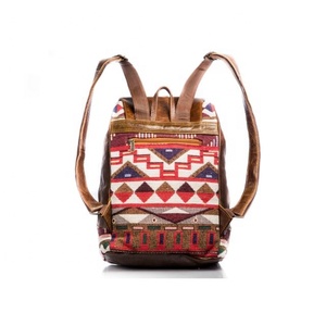 LW Luxury Handmade Leather <b>Backpack</b> Women Custom Vintage New Design Travel Bag Logo Cotton Lining Portable Dress Style Summer - Product Image 2