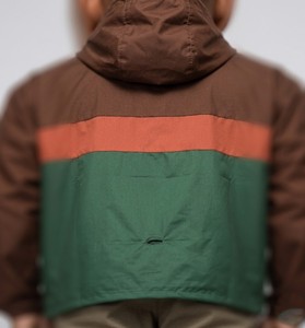 Chaqueta Premium para Hombre, Cortavientos con Capucha, Tricolor (Marrón, Verde, Naranja), Ligera, con Media Cremallera, para Actividades al Aire Libre - Product Image 6