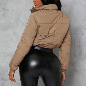 Baggy fit <b>Womens</b> Cropped Padded <b>Coat</b> <b>Women's</b> Crop Bubble Jacket Weekend outerwear Custom Logo Clothing Supplier <b>Women</b> Outerwear - Product Image 2