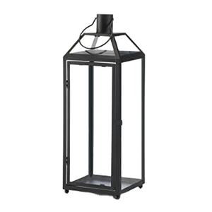 Haute qualité fait à la main en métal noir verre bougie lanterne jardin suspendu conception pour la maison fête de noël bougeoirs décoratifs - Product Image 1